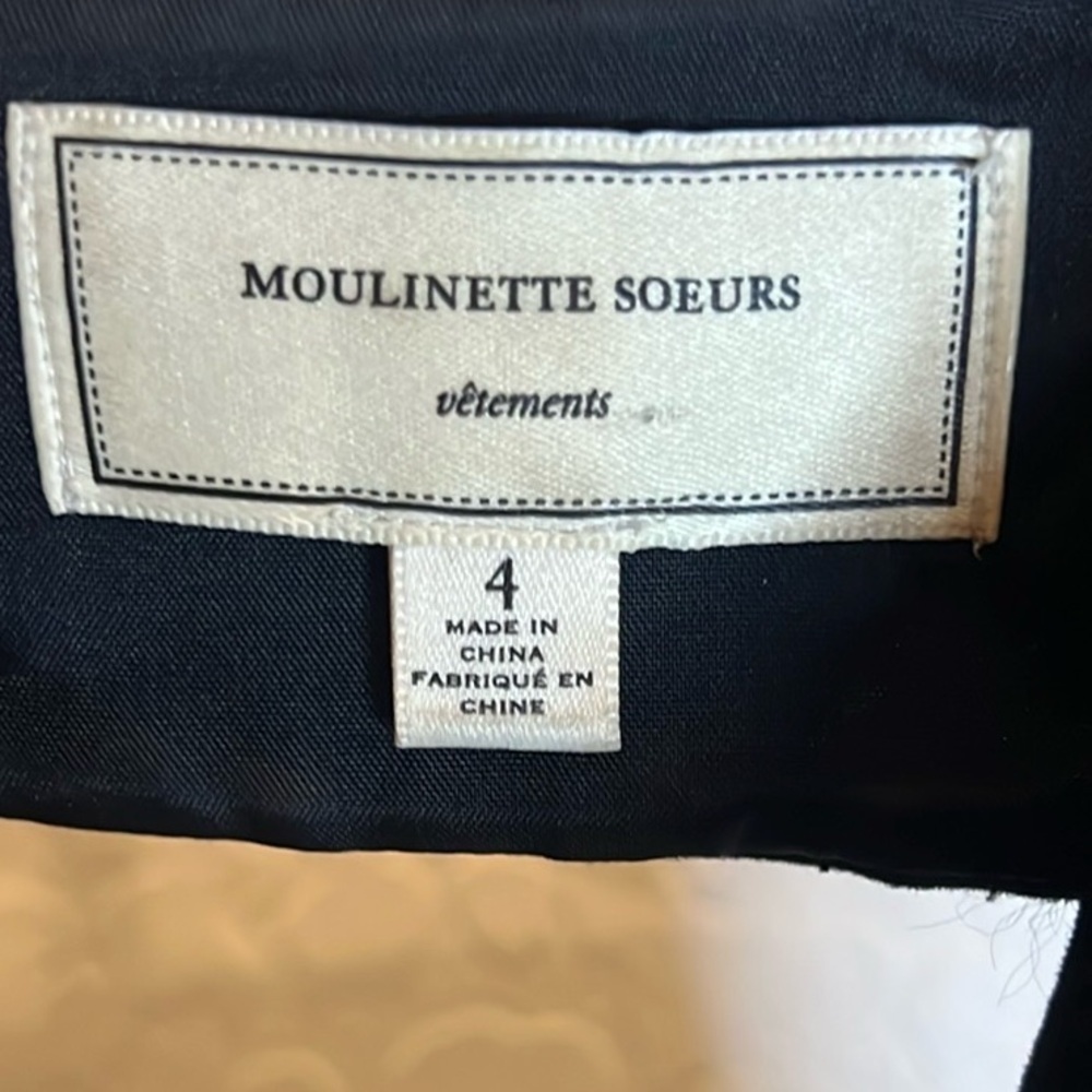Anthropologie Moulinette Souers Black Floral Embroidered Dress size 4 - Picture 2 of 11